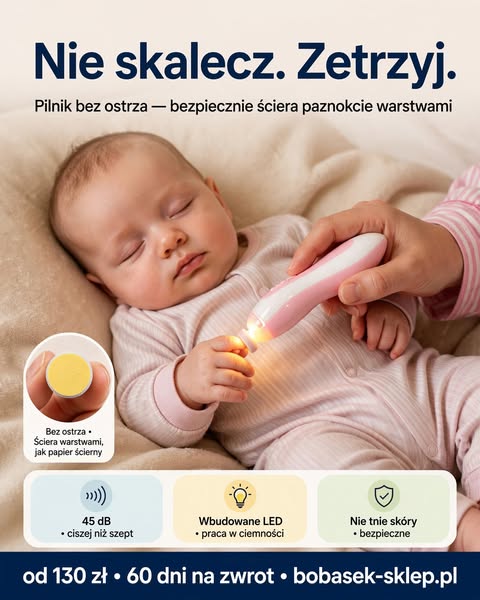 Paznokcie gotowe. Dziecko nawet nie mrugnęło.