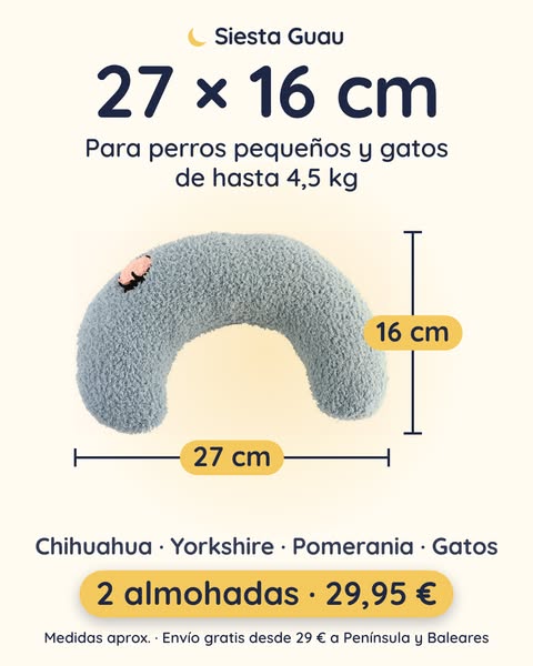 27 × 16 cm · hasta 4,5 kg