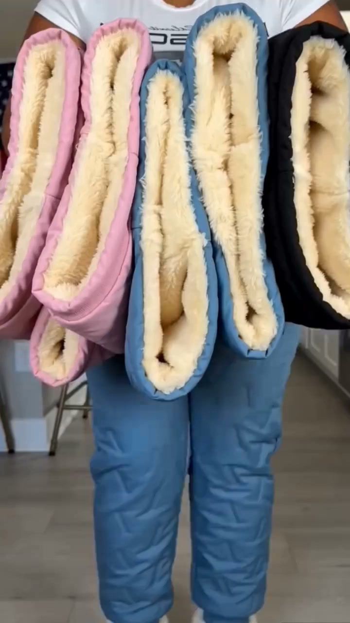 Thickened warm fleece pants