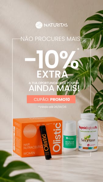 10% EXTRA. Cupão: PROMO10