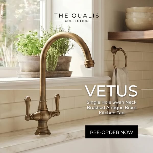 Vetus Single Hole Swan Neck Tap