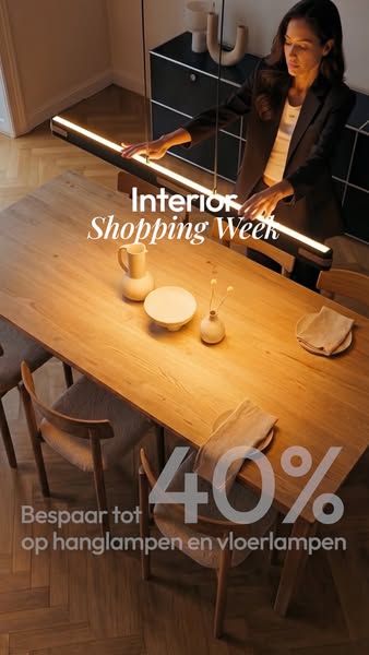 Interior Shopping Week - tot 40% korting op staande lampen & hanglampen.