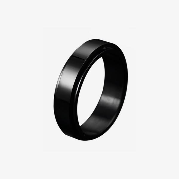 rotating black band ring | £19.95