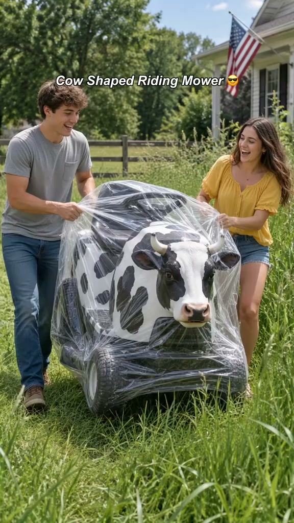 70% OFF Cow-Shaped Riding Lawn Mower