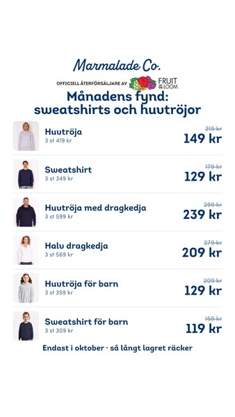 Månadens fynd: sweatshirts och huvtröjor