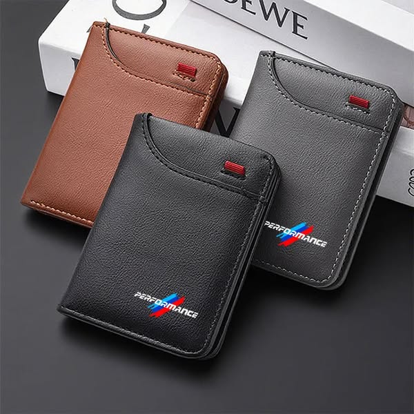 Performance Leather Wallet – RFID Card Holder | Car Gift