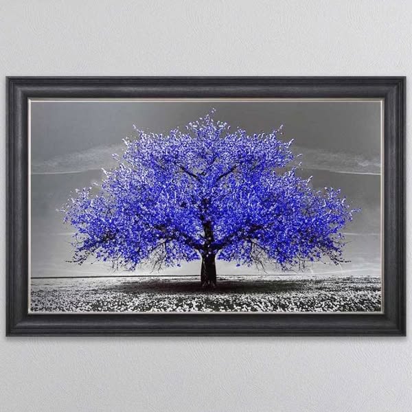 Blue Cherry Tree - Framed Wall Art