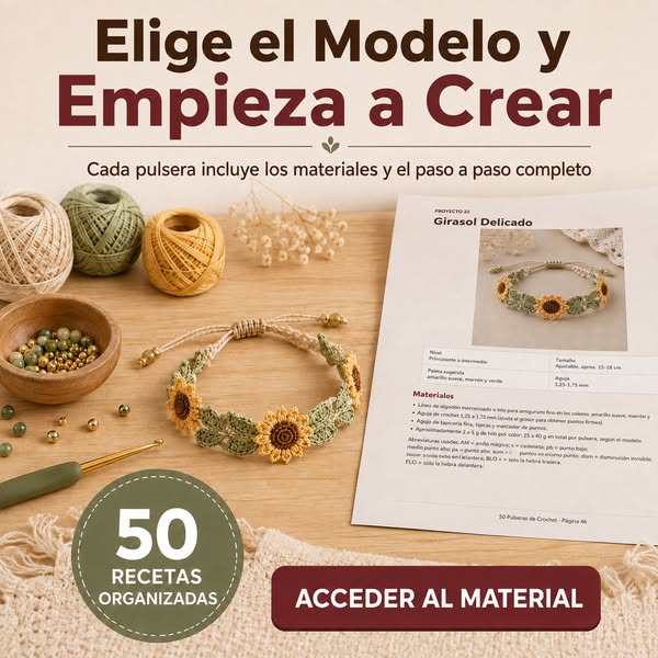 50 Pulseras de Crochet