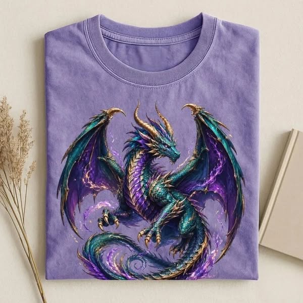 Mystic Celestial Dragon Vintage Tee