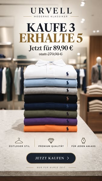 5 Premium Polo – nur 89,90€