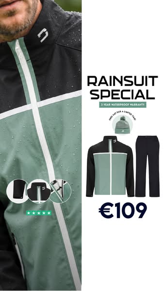 NEW €109 GOLF RAINSUIT