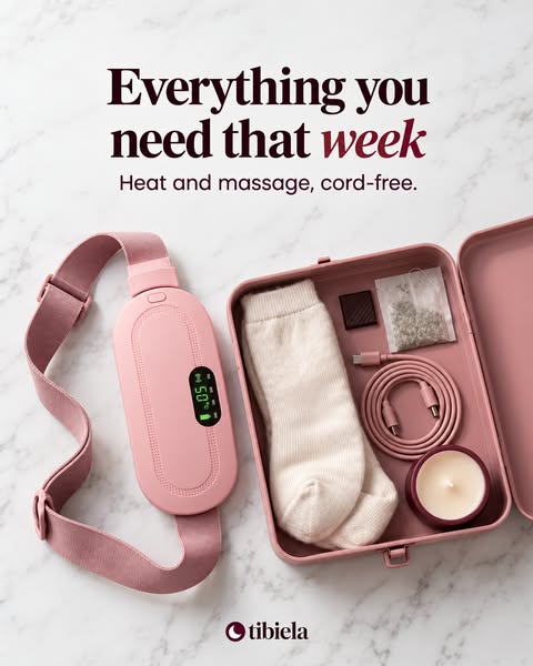 The cordless heated belt for cramps
