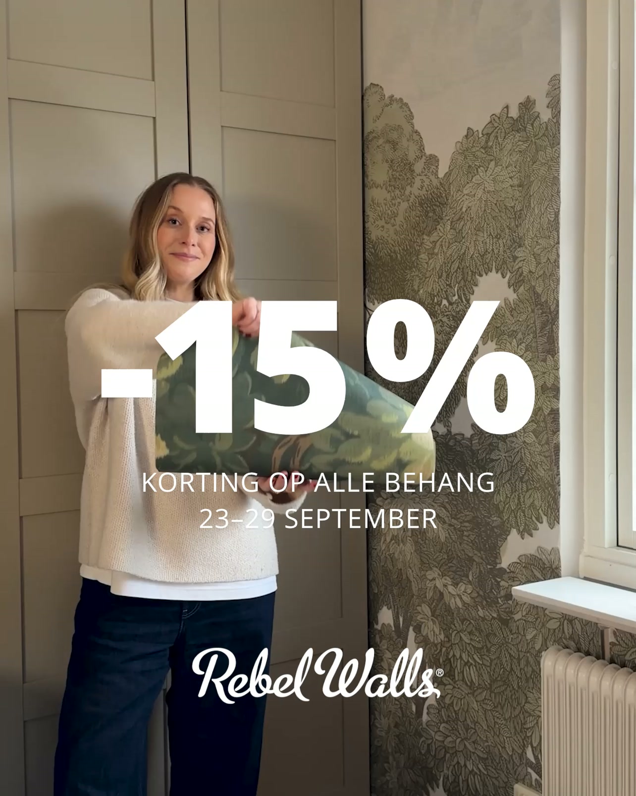 –15 % korting op al het behang