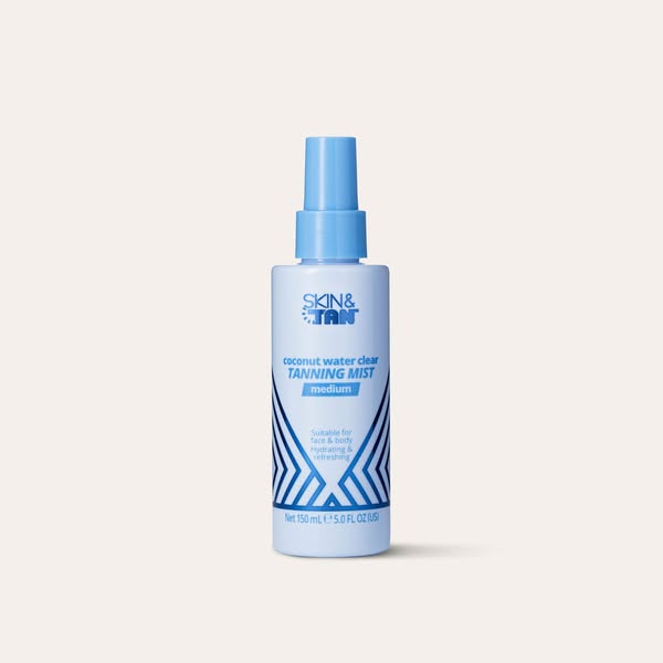 Skin & Tan Coconut Water Tanning Mist Medium 150ml - Ultra-Hydrating Face Tanning Spray