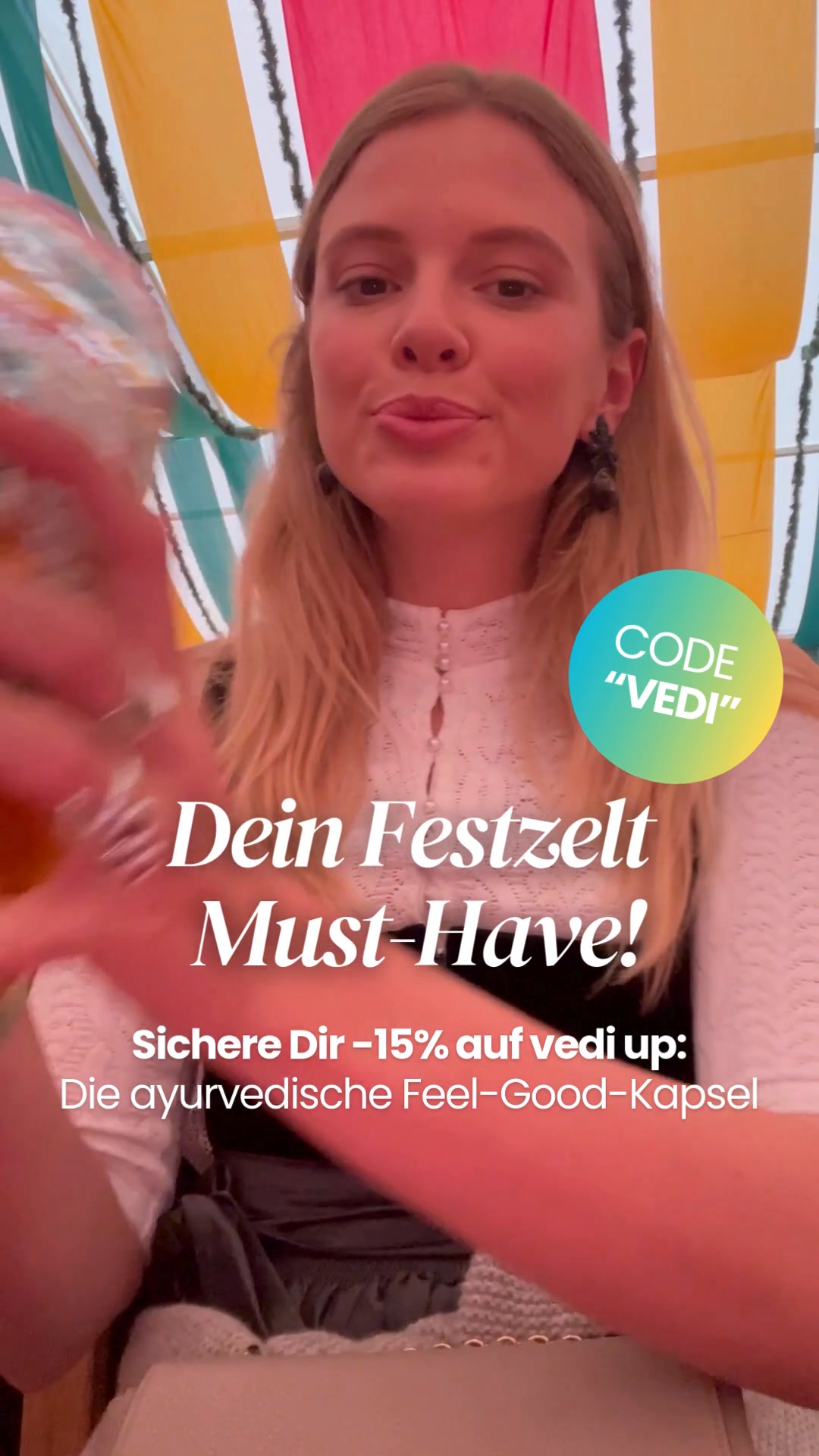 Fest-Zelt Special: -15 % Rabatt sichern auf vedi up! – nur für kurze Zeit!