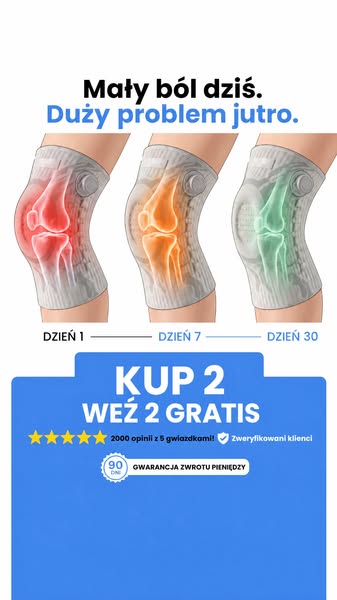 Opaska stabilizująca na kolano z pokrętłem