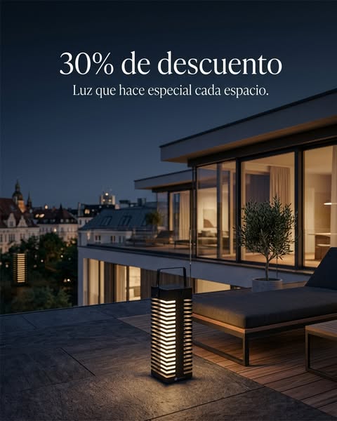 Diseño y luz para tus noches al aire libre.