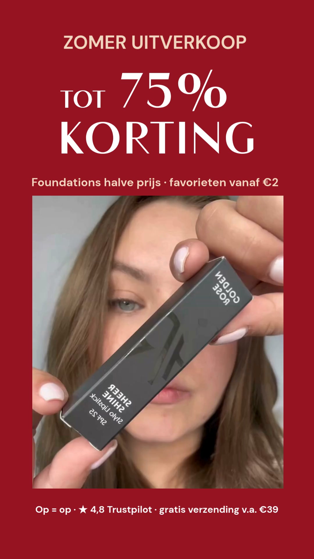 Zomer uitverkoop! Tot 75% korting
