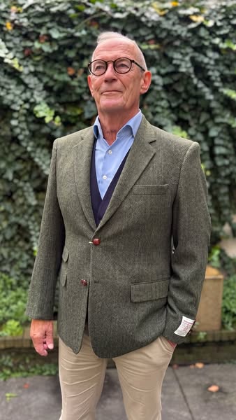 Harris Tweed Sakko in Olivgrün