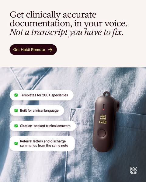 Get clinically accurate documentation, in your voice.