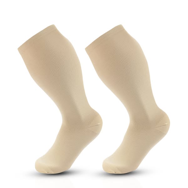 Plusock Plus Size Pure Color Compression Socks 2XL-7XL