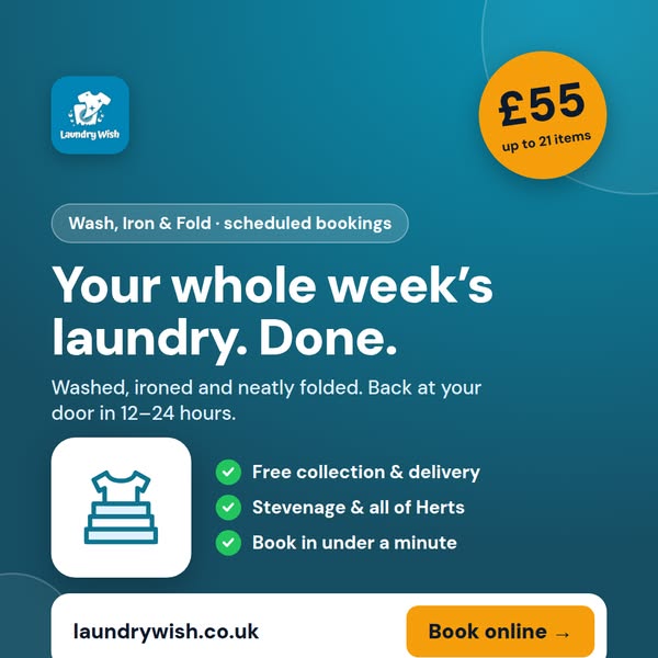 Wash, Iron & Fold – £55