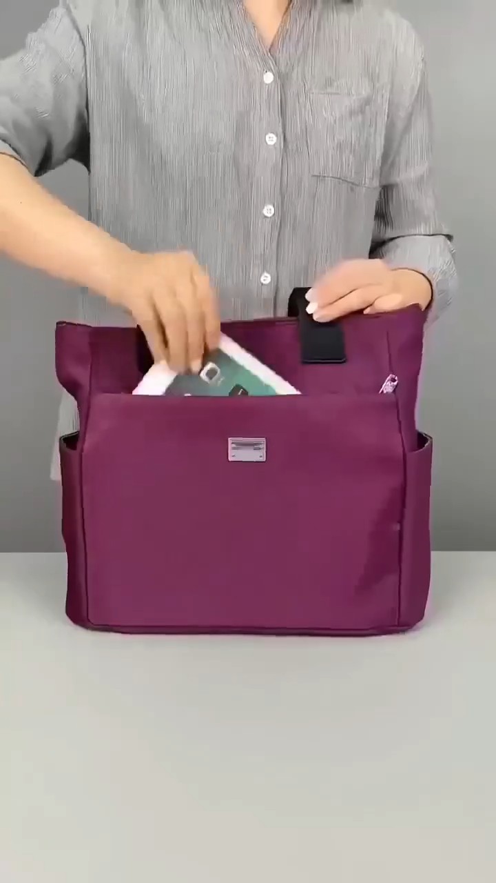 Large Capacity Waterproof Multi Pocket Nylon Shoulder Bag
