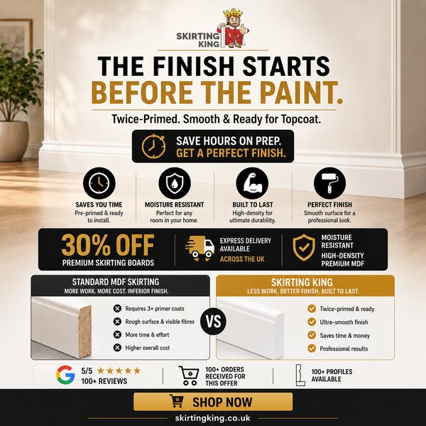 Twice-Primed Skirting — 30% OFF + FREE Delivery