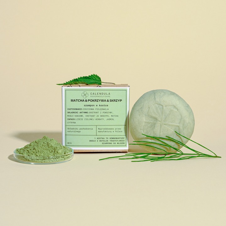 Szampon w kostce MATCHA & POKRZYWA & SKRZYP