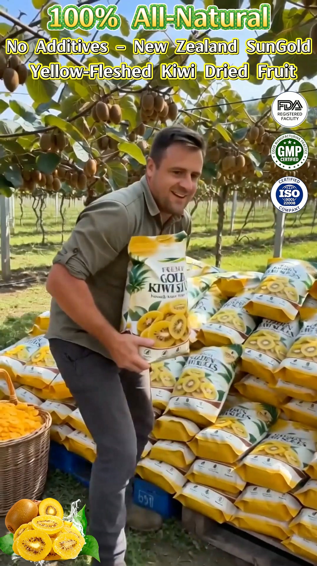 New Zealand Golden Kiwi Slices — Naturally Delicious