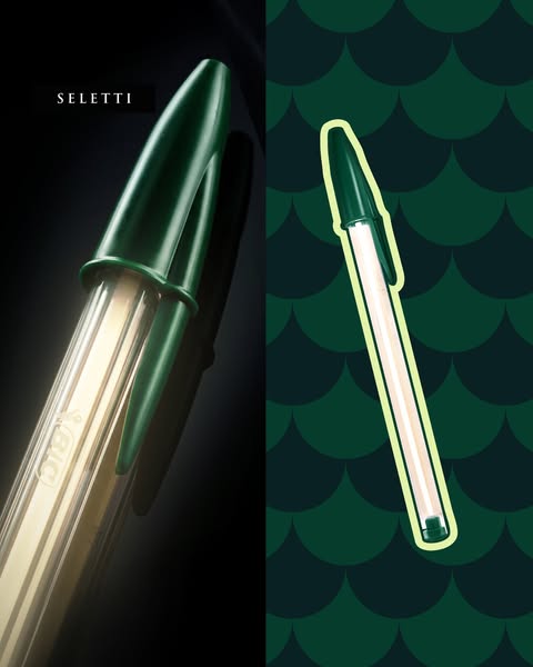 Seletti New in: Bic Lamp Green