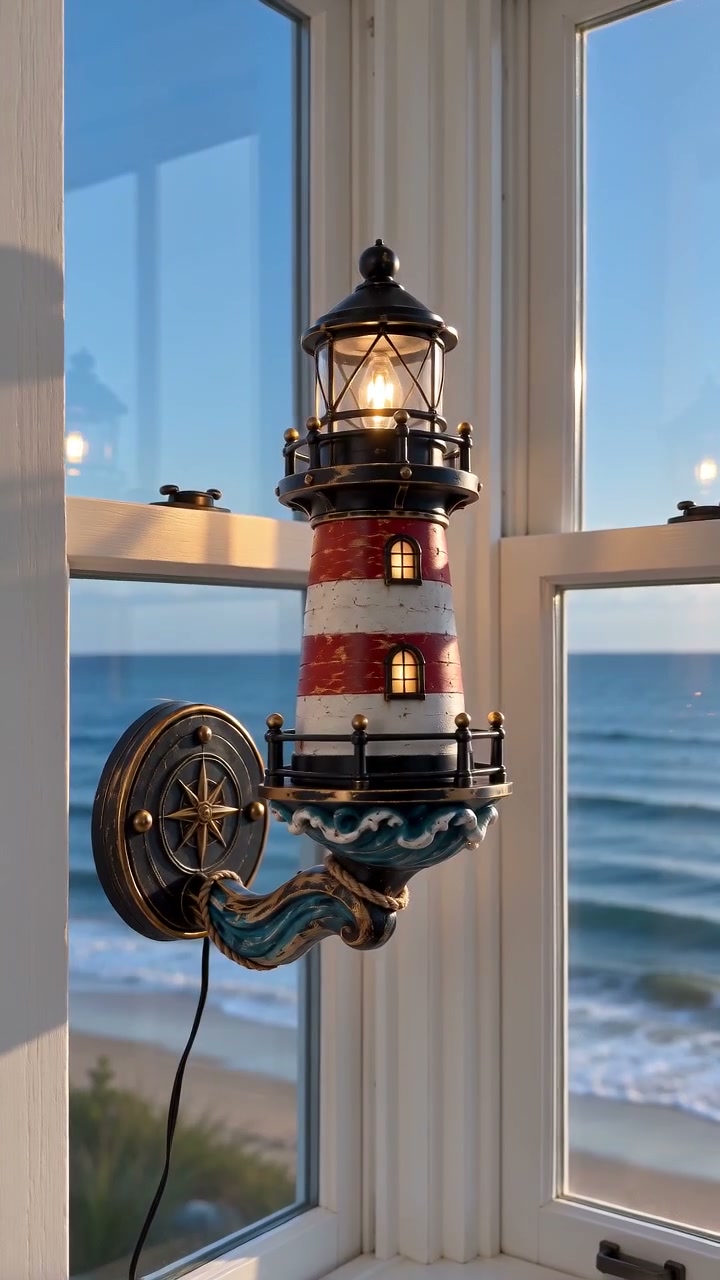Vintage Coastal Lighthouse Wall Light