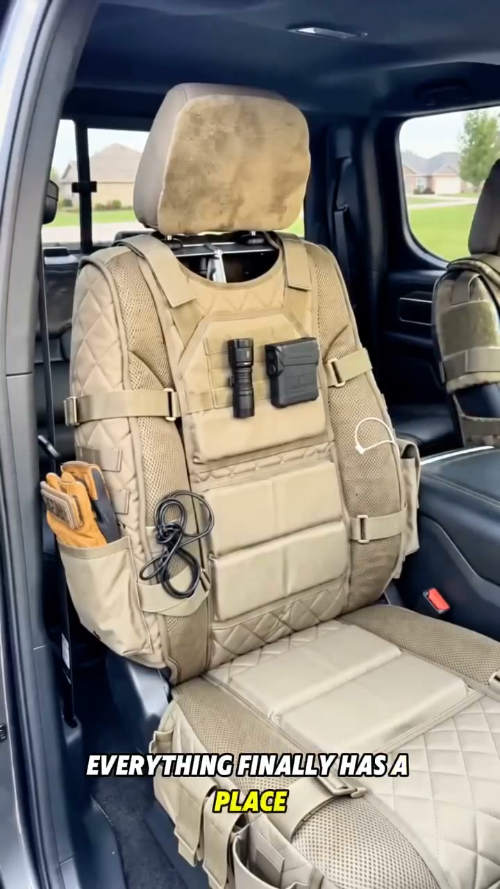 Limited Time-50% OFF Durable Tactical Truck Seat Cover Storage, Protection & All-Day Comfort