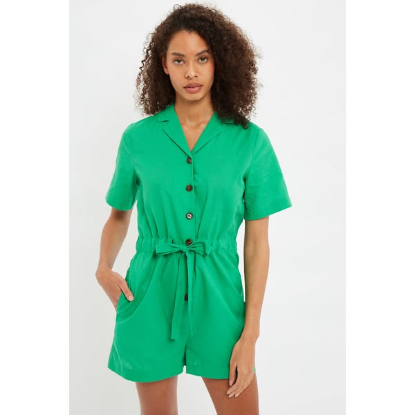 Louche Wren Short Sleeve Playsuit