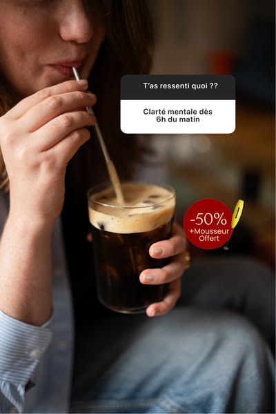 50% + mousseur offert et livraison gratuite !