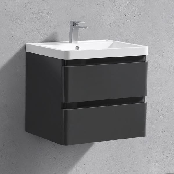 Gotti Wall Hung Vanity Unit Grey - 600mm