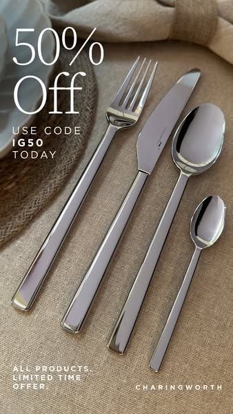 50% off Charingworth Cutlery