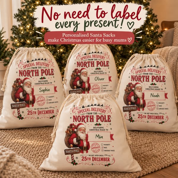 Personalised Santa Sacks — Christmas Morning Made Easy
