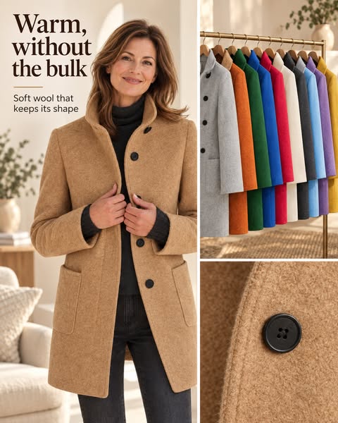 Wool-Blend Coat · £49.95