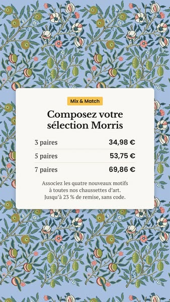 Composez votre sélection Morris
