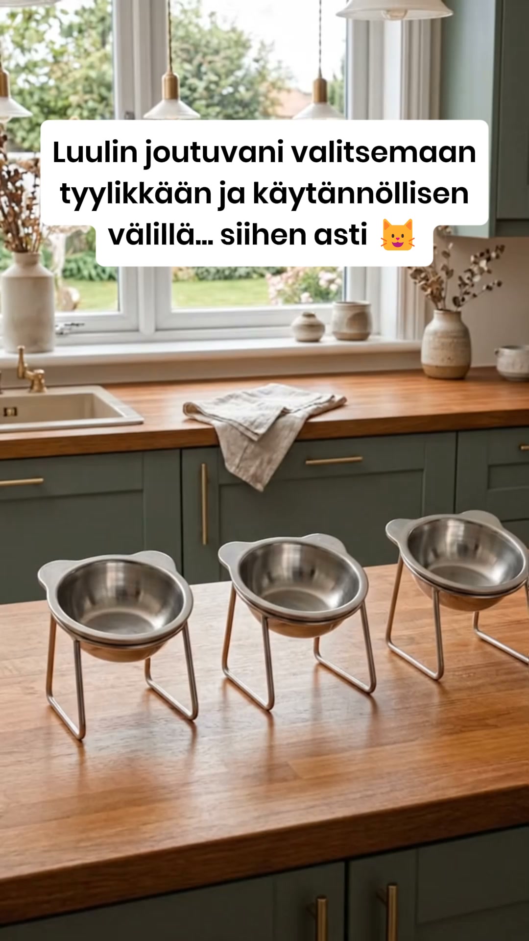 Ergonominen 15° kulho kissoille