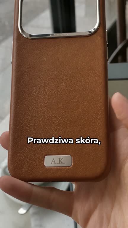 Nappa leather case, your initials