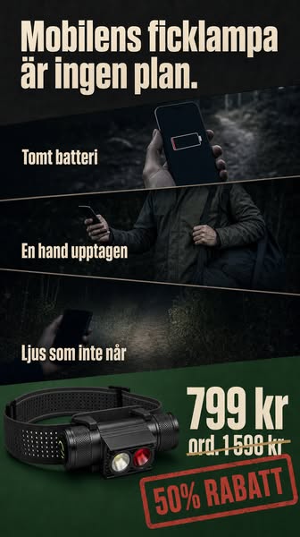 1 000 lumen. Upp till 69 timmar.