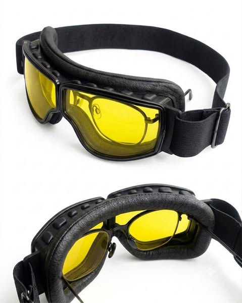 Vintage Motorcycle Goggles - FIT OVER GLASSES