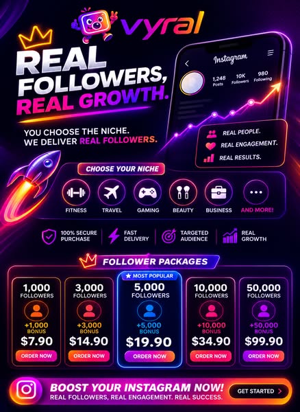 Vyral — Real Instagram Followers in 24h