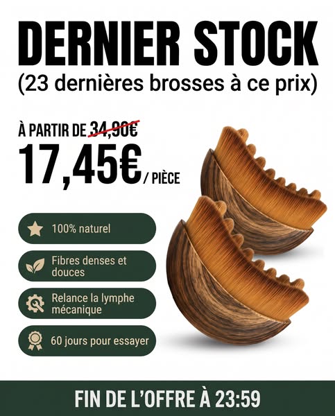 2 minutes par jour = peau plus ferme & moins de gonflements.
