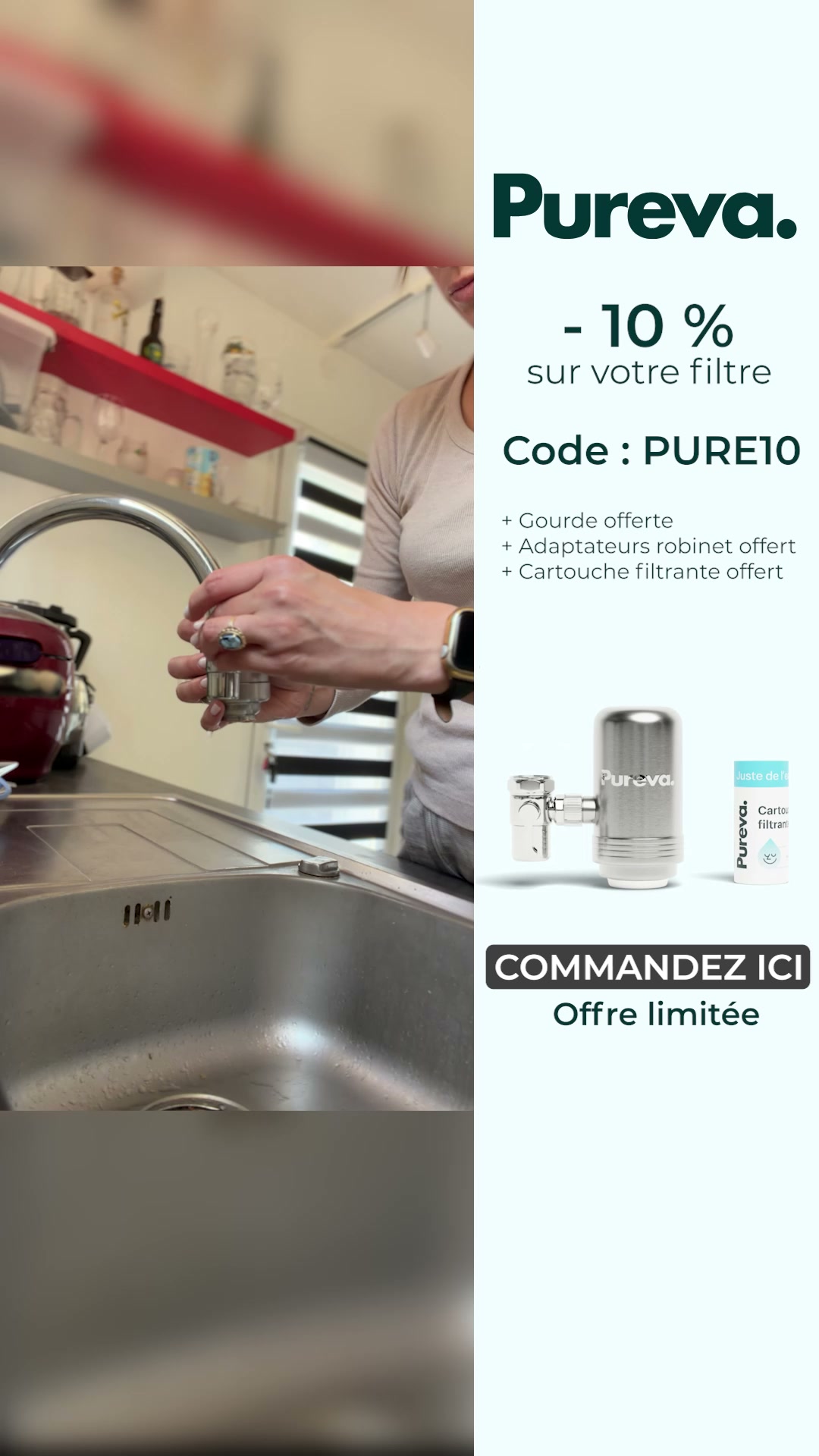 S'installe en secondes, sans plombier