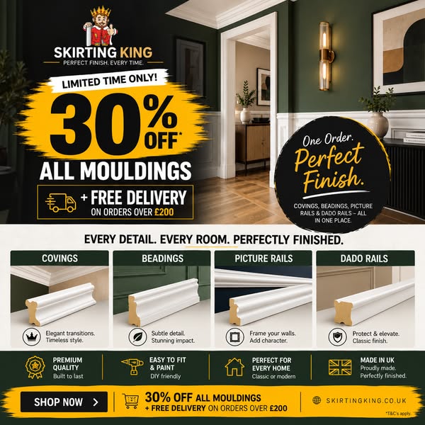 30% OFF All Mouldings — Shop Now