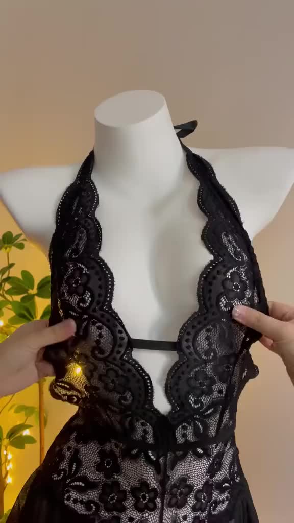 Sexy transparenter Spitzen-Body