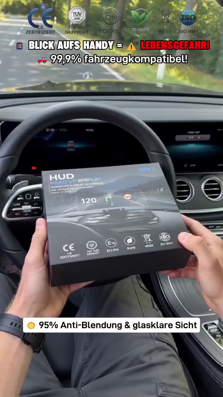 Deutsche Ingenieurskunst fürs Auto: Das TÜV SÜD-zertifizierte AR-HUD jetzt zum halben Preis!